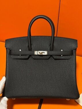 Hermes Black Togo Leather Top-Handle Birkin 30 Handbag
